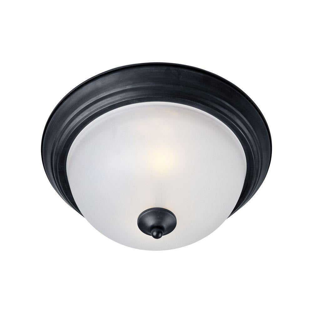 Maxim Lighting 5841FTBK Essentials 584X 2 Light 13.5 Inch Black Flush Mount Ceiling Light