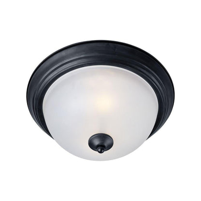 Maxim Lighting 5841FTBK Essentials 584X 2 Light 13.5 Inch Black Flush Mount Ceiling Light