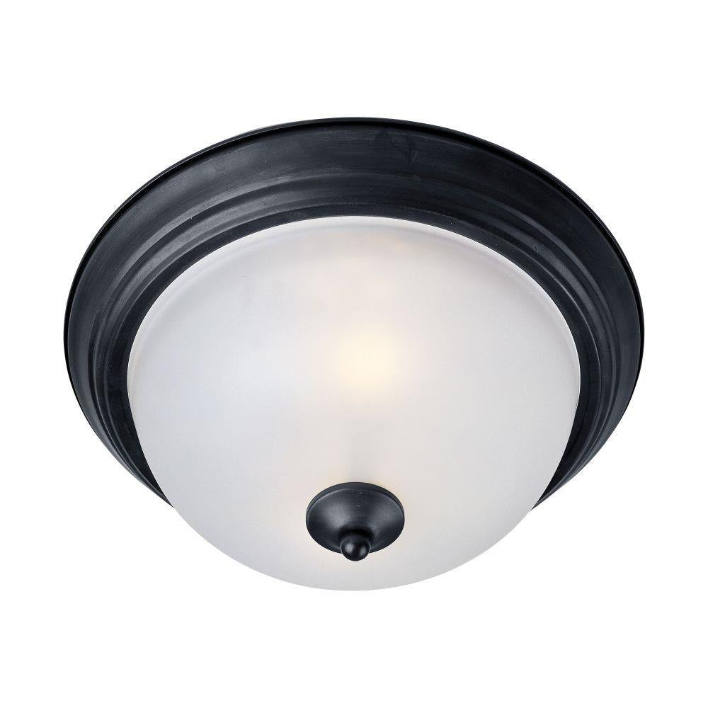 Maxim Lighting 5842FTBK Essentials 3 Light 15.5 Inch Black Flush Mount Ceiling Light