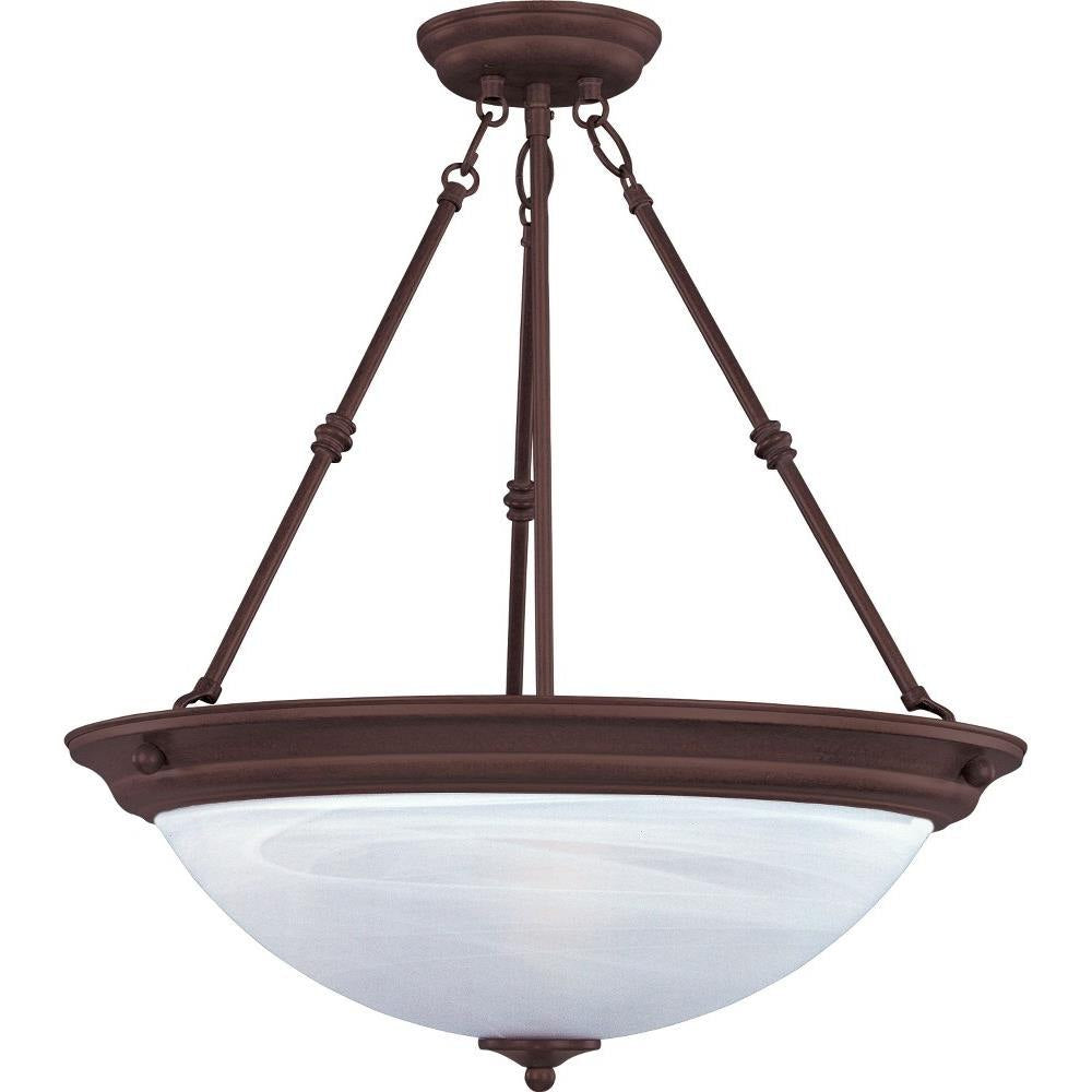 Maxim Lighting 5845MROI Essentials 3 Light 15 inch Oil Rubbed Bronze Pendant Ceiling Light