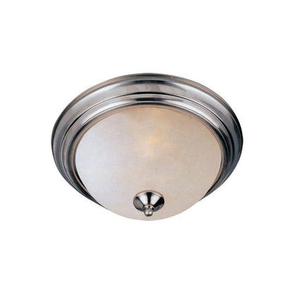 Maxim Lighting 5849FTSN Essentials 2 Light 11.5 Inch Satin Nickel Flush Mount Ceiling Light with Marble Glass