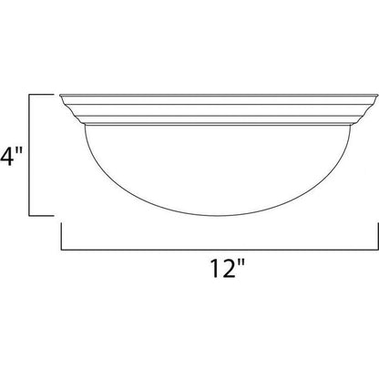 Maxim Lighting 5850FTOI Essentials Flush Mount Ceiling Light Dimensions 12 Inch Wide 4 Inch High