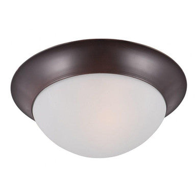 Maxim Lighting 5850FTOI Essentials 1 Light Oil Rubbed Bronze Flush Mount Ceiling Light Front View