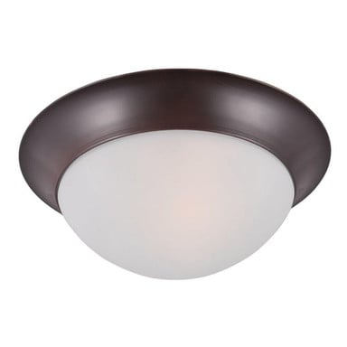 Maxim Lighting 5850FTOI Essentials 1 Light 12 Inch Oil Rubbed Bronze Flush Mount Ceiling Light