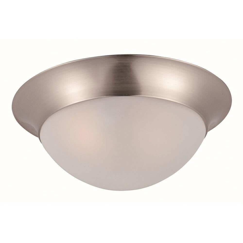 Maxim Lighting 5850FTSN Essentials 1 Light 12 Inch Satin Nickel Flush Mount Ceiling Light