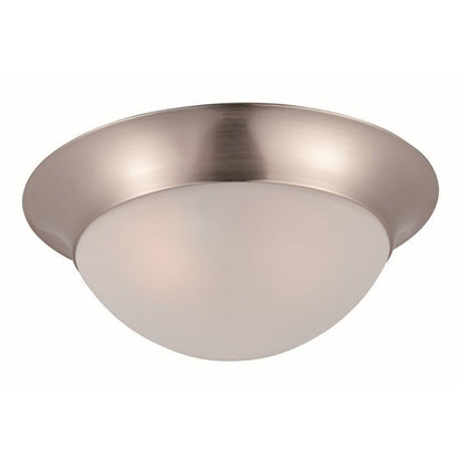 Maxim Lighting 5850FTSN Essentials 1 Light 12 Inch Satin Nickel Flush Mount Ceiling Light