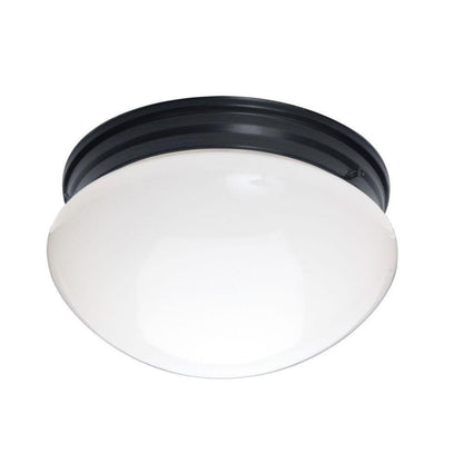 Maxim Lighting 5881WTBK Essentials 2 Light 9 Inch Black Flush Mount Ceiling Light