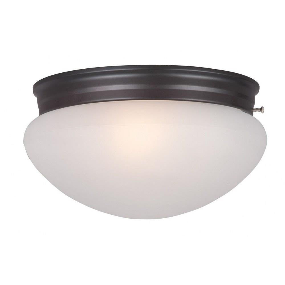 Maxim Lighting 5885FTOI Essentials Oil Rubbed Bronze Flush Mount Ceiling Light Angled View
