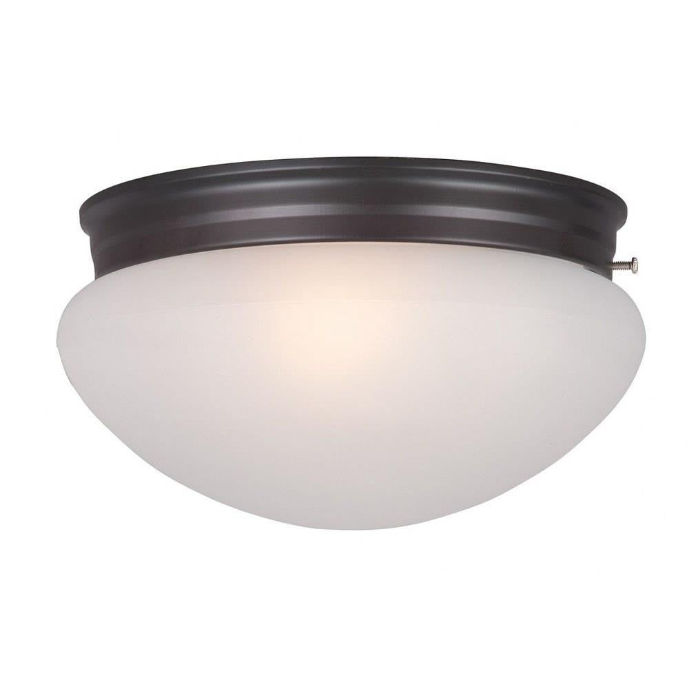 Maxim Lighting 5885FTSN Essentials 2 Light 9 Inch Oil Rubbed Bronze Flush Mount Ceiling Light Angle View