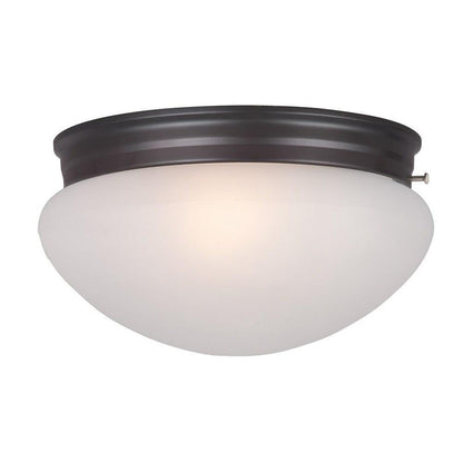 Maxim Lighting 5885FTSN Essentials 2 Light 9 Inch Oil Rubbed Bronze Flush Mount Ceiling Light Angle View