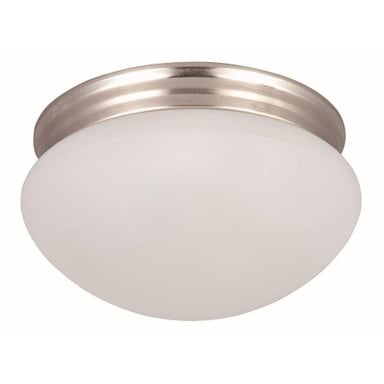Maxim Lighting 5885FTSN Essentials 2 Light 9 Inch Satin Nickel Flush Mount Ceiling Light