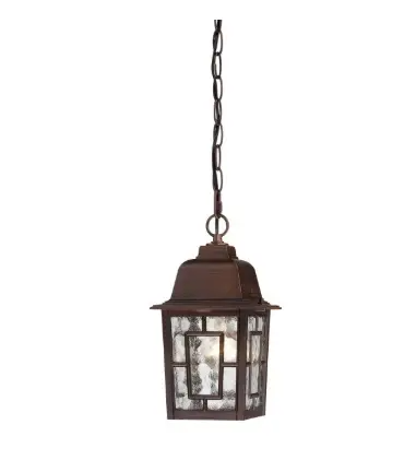 Nuvo 60-3490 Banyan LED Outdoor Hanging w/ Clear Water Glass, Wattage 100W, Rustic Bronze