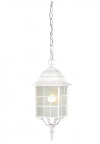 Nuvo 60-4911 16" Adams Outdoor Wall Light, Frosted Glass, White Finish