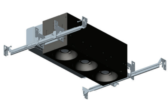 Visual Comfort Architectural EMOH13LLON120ELVW Multiples 1 X 3 Open Flangeless Non IC Airtight Housing, Dimming ELV, Wattage 36W, White Finish