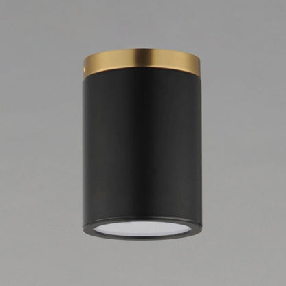 Maxim Lighting 59700WTBKAB Dapper 1 Light Semi-Flush Mount Black Antique Brass - side angle view