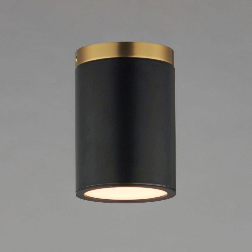 Maxim Lighting 59700WTBKAB Dapper Semi-Flush Mount illuminated warm light view