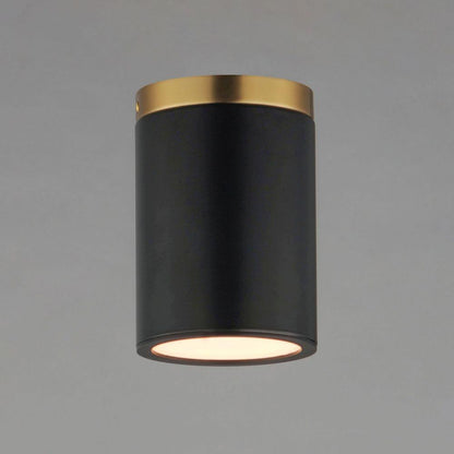 Maxim Lighting 59700WTBKAB Dapper Semi-Flush Mount illuminated warm light view