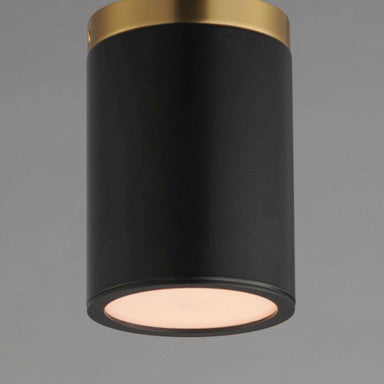 Maxim Lighting 59700WTBKAB Dapper Semi-Flush Mount close-up detail view