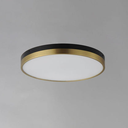 Maxim Lighting 59704WTBKAB Dapper 1 Light 16 Inch Black and Antique Brass LED Flush Mount Ceiling Light - Alternate Angle