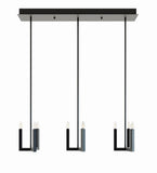 AFX Lighting GRCP07CBBKLNR3 Grace 3 Light 36 Inch Mini Pendant In Black