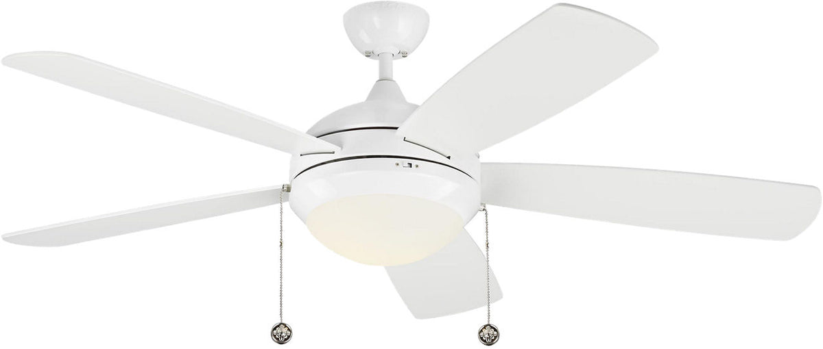 Generation Lighting Discus Classic 52 white ceiling fan with light kit