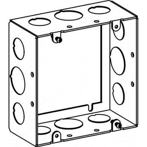 Orbit 5SDB-50/75 5" Square Electrical Box, 2 1/8" Deep W/ 1/2" & 3/4" Knockouts