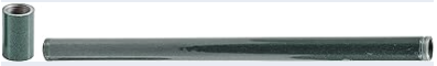 Dabmar Lighting ST-12-PG Powder Coated Aluminum Male Riser Stem, No Coupling, Patina Green Finish