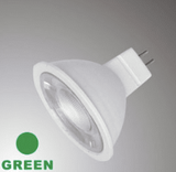 Cyber Tech Lighting LB25MR16/GR Green LED MR16 Lamp, GU5.3 Base, Wattage 3W