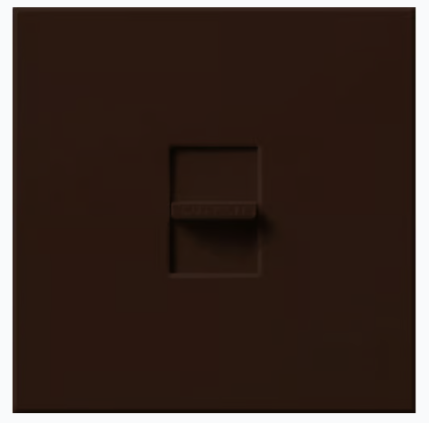 Lutron NT-L-NFB-BR Nova T, 1-Gang Wallplate, For Nova T Large Control, No Fins Broken in Brown, Matte Finish