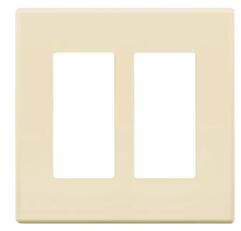 SensorWorx SWX-199-2P-LA Wall Plate, 2-Gang, Light Almond Finish