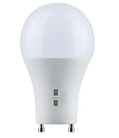 SATCO S11796 LED A19 Bulb, GU24 Base, 90CRI, Wattage 14W, Voltage 120V, Multi-Color Temperature, White