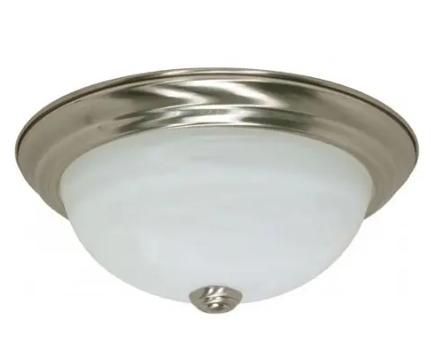 Nuvo 60-197 11" 2-Light Flush Mount Ceiling Light, Brushed Nickel