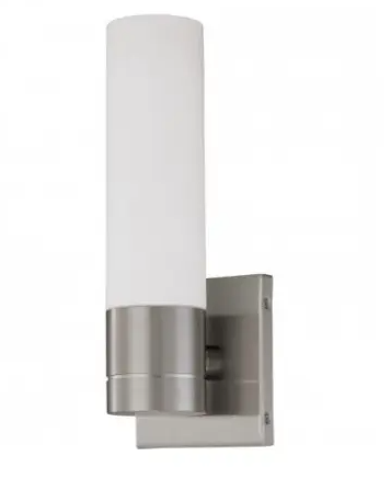 Nuvo 60-2934 Link Wall Sconce Light, Tube, 1-light, Brushed Nickel