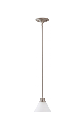 Nuvo 60-3257 Empire - 1 Light 7" Mini Pendant with Frosted White Glass - Brushed Nickel Finish