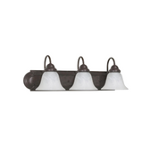 Nuvo  60-325 Ballerina - 3 Light 24" Vanity with Alabaster Glass Bell Shades - Old Bronze Finish