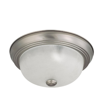 Nuvo 60-3261 2 Light - 11" Flush with Frosted White Glass - Brushed Nickel Finish