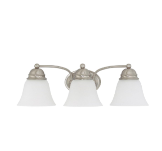 Nuvo 60-3266 Empire - 3 Light 21" Vanity with Frosted White Glass - Brushed Nickel Finish