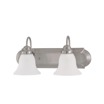 Nuvo 60-3278 Ballerina - 2 Light 18" Vanity with Frosted White Glass - Brushed Nickel Finish