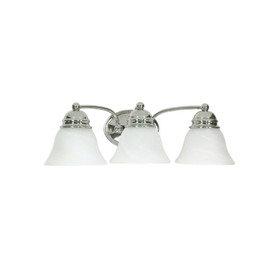 Nuvo 60-338 Empire - 3 Light 21" Vanity with Alabaster Glass - Polished Chrome Finish