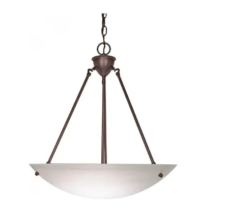 Nuvo 60-371 23" Pendant Light w/ Alabaster Glass, 3 Lights, Old Bronze, Wattage 60W