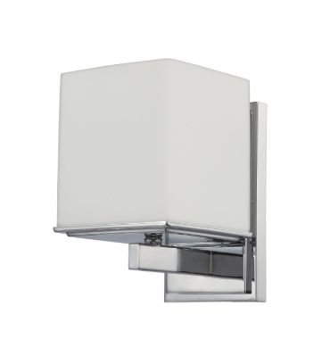 Nuvo 60-4081 Bento - 1 Light Vanity with Satin White Glass - Polished Chrome Finish