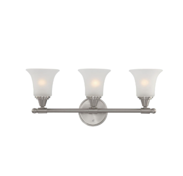 Nuvo 60-4143 Surrey - 3 Light Vanity with Frosted Glass - Brushed Nickel Finish