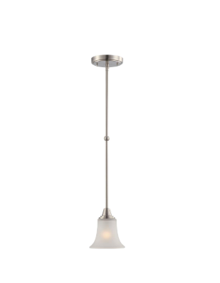 Nuvo 60-4148 Surrey - 1 Light Mini Pendant with Frosted Glass - Brushed Nickel Finish