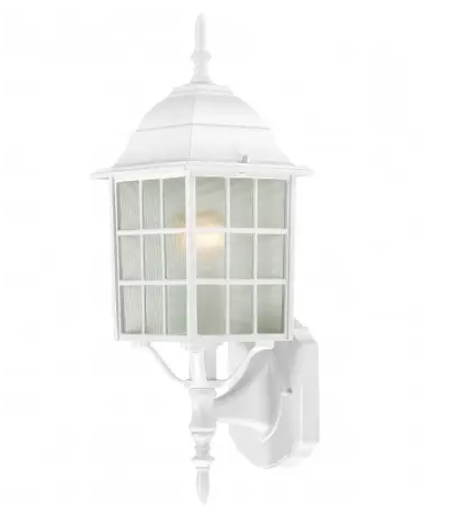 Nuvo 60-4901 18" Adams Outdoor Wall Light, Frosted Glass, White