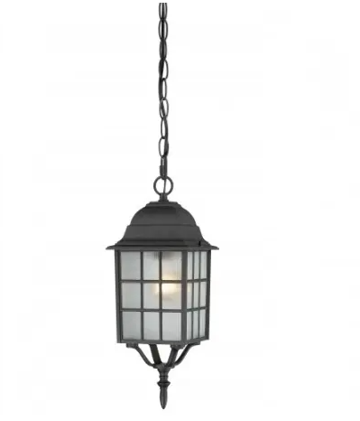 Nuvo 60-4913 16" Adams Outdoor Wall Light, Frosted Glass, Black Finish