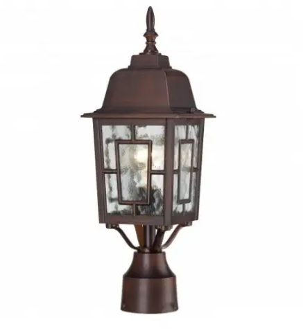 Nuvo 60-4928 17" Banyon Outdoor Post Lights, Clear Water Glass, Bronze