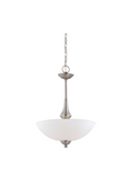 Nuvo  60-5038 Patton - 3 Light Pendant with Frosted Glass - Brushed Nickel Finish