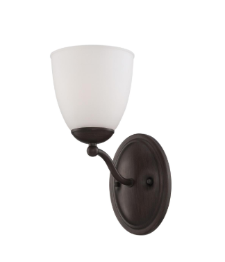 Nuvo 60-5131 Patton - 1 Light Vanity with Frosted Glass - Prairie Bronze Finish