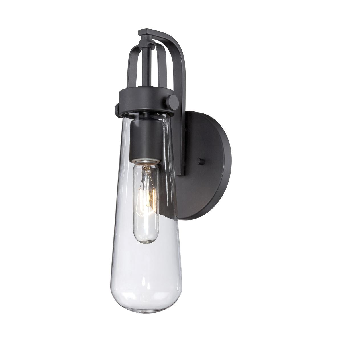 Nuvo 60-5361 Beaker - 1 Light Wall Sconce with Clear Glass - Aged Bronze Finish, 60W Incandescent Bulb Included