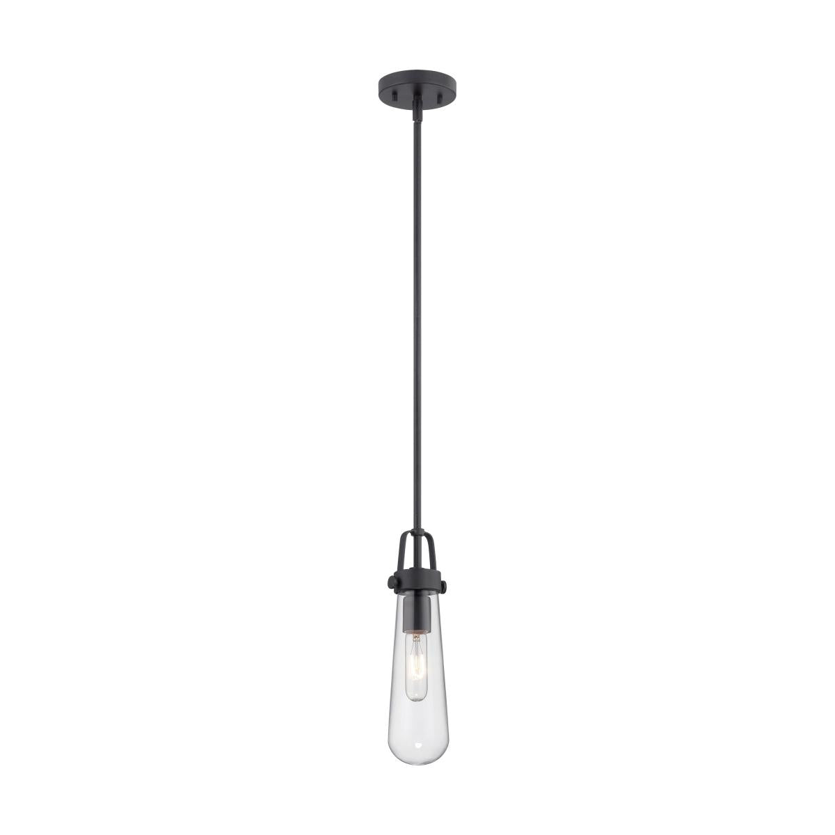 Nuvo 60-5362 Beaker - 1 Light Mini Pendant with Clear Glass - Aged Bronze Finish, 60W Incandescent Bulb Included